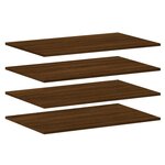 vidaXL Étagères murales 4 Pièces chêne marron 80x50x1 5cm bois ingénierie