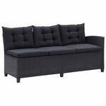 vidaXL Ensembles de meubles d'extérieur Noir polyrotin