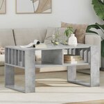 vidaXL Table basse Gris béton 92 x 49 5 x 45 cm Bois d'ingénierie