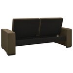 vidaXL Canapé-lit Marron Similicuir