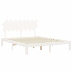 vidaXL Cadre de lit sans matelas blanc 160x200 cm bois de pin massif