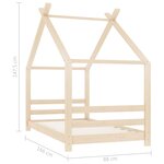Vidaxl cadre de lit d'enfant bois de pin massif 80x160 cm