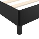 vidaXL Cadre de lit avec tête de lit Noir 160x200 cm Similicuir
