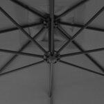 vidaXL Parasol de jardin en porte-à-faux avec mât en acier anthracite