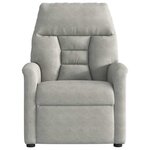 vidaXL Fauteuil inclinable électrique gris clair tissu microfibre