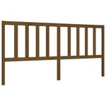 vidaXL Cadre de lit avec tête de lit marron miel 200x200cm bois massif