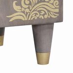 vidaXL Haut Armoire avec tiroir Gris et or 40 x 33.5 x 110 cm