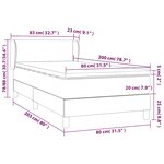 vidaXL Sommier à lattes de lit et matelas Vert foncé 80x200 cm Velours