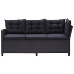 vidaXL Ensembles de meubles d'extérieur Noir polyrotin