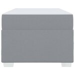 vidaXL Cadre de lit avec matelas Gris clair 100 x 200 cm tissu