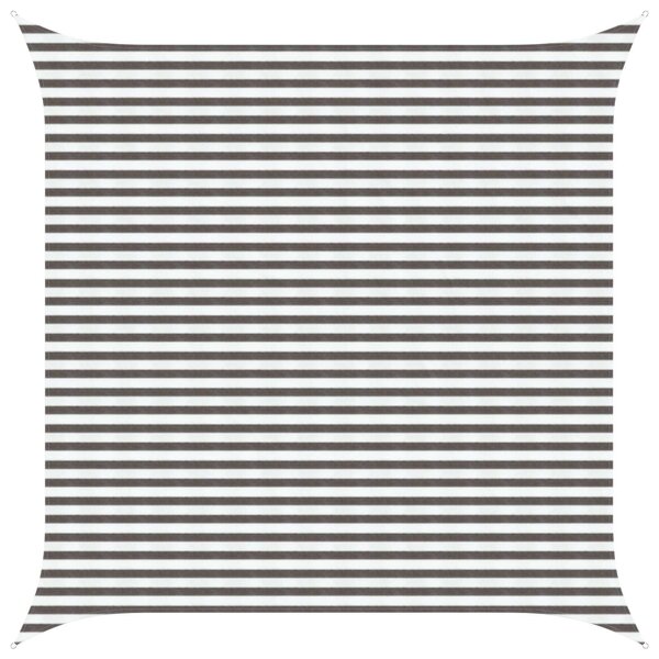 vidaXL Voile d'ombre Gris clair et blanc 4 x 4 m HDPE