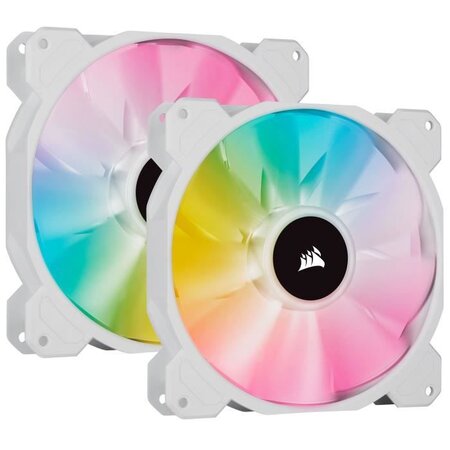 CORSAIR Ventilateur SP Series - White SP140 RGB ELITE - Diametre 140mm -  LED RGB - Fan with AirGuide - Dual Pack (CO-9050139-WW) - La Poste