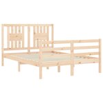 vidaXL Cadre de lit sans matelas 120x200 cm bois massif