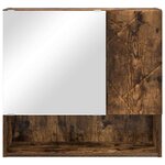 vidaXL Armoire Miroir Chêne fumé 59 x 17 x 55 cm Bois d'ingénierie