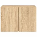 vidaXL Meuble TV mural avec lumières LED chêne sonoma 60x35x41 cm