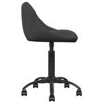 Chaise fauteuil siège de bureau informatique étude velours noir 02_0024046