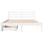 vidaXL Cadre de lit sans matelas blanc 120x200 cm bois de pin massif