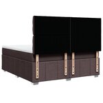 vidaXL Sommier à lattes de lit avec matelas Marron foncé 180x200 cm