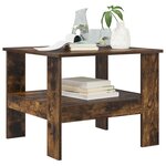 vidaXL Table basse Chêne fumé 57 x 55 x 45 cm Bois d'ingénierie