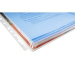 Sachet de 10 pochettes à soufflet avec rabat - polypropylène 20/100e - A4 - Cristal x 5 EXACOMPTA