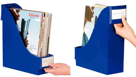 porte-revues extra large,format A4,en polystyrène,bleu LEITZ