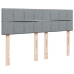 vidaXL Sommier à lattes de lit avec matelas Gris clair 160x200cm Tissu