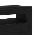 Meuble TV vidaXL avec LED Chêne Noir 120x35x40 cm Bois d'ingénierie