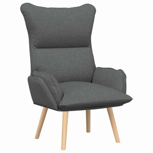 vidaXL fauteuil Gris foncé 69 x 74 x 93 cm Tissu et Contreplaqué