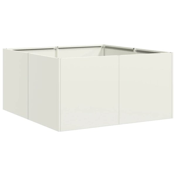 vidaXL Jardinière blanc 80x80x40 cm acier laminé à froid