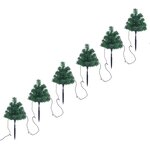 vidaXL Arbres d'allée de Noël 6 Pièces avec LED multicolores 45 cm PVC