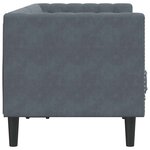 vidaXL Canapé Chesterfield Gris foncé 174 x 74.5 x 70.5 cm Velours