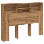 vidaXL Armoire de tête de lit chêne artisanal 140x19x103 5 cm
