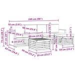 vidaXL Ensemble de canapés d'extérieur 6 Pièces Naturel et Beige