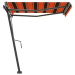 vidaXL Auvent manuel rétractable sur pied 350x250 cm Orange et marron