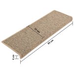 vidaXL Tapis d'escalier autocollants 15 Pièces 65x21x4 cm Beige foncé