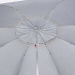 vidaXL Parasol de plage avec parois latérales sable 215 cm