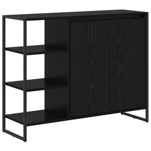 vidaXL Meuble d'appoint Chêne noir 96 5 x 30 x 75 cm Bois d'ingénierie