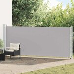 vidaXL Auvent latéral rétractable de patio 600x160 cm gris