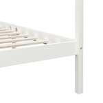 vidaXL Cadre de lit à baldaquin Blanc Bois de pin massif 90x200 cm