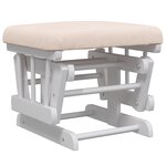 vidaXL Chaise berçante avec repose-pied Rose clair Tissu