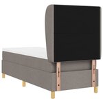lit à ressort vidaXL avec matelas taupe 80x200 cm en tissu
