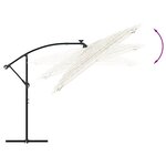 vidaXL Parasol de jardin avec mât en acier blanc 269x269x235 cm