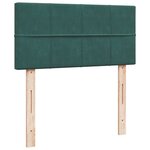 vidaXL Lit ottoman avec matelas et LED Vert foncé 90x200cm velours