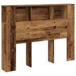 vidaXL Armoire de tête de lit vieux bois 140x18 5x102 5 cm