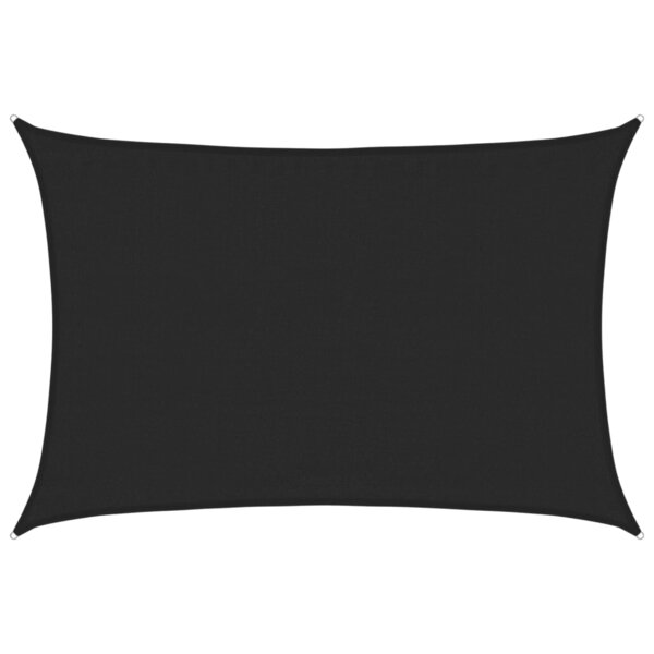 vidaXL Voile d'ombrage 160 g/m² Noir 3 5x4 5 m PEHD