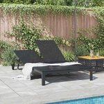 vidaXL Transat polyrotin Noir