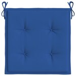 vidaXL Coussins de chaise de jardin 6 Pièces bleu royal 40x40x3 cm