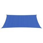 vidaXL Voile d'ombrage 160 g/m² rectangulaire bleu 6x8 m PEHD