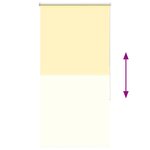 vidaXL Store enrouleur occultant jaune largeur du tissu 60 7 cm