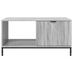 vidaXL Table basse Sonoma gris 90 x 49 x 46 cm Bois d'ingénierie